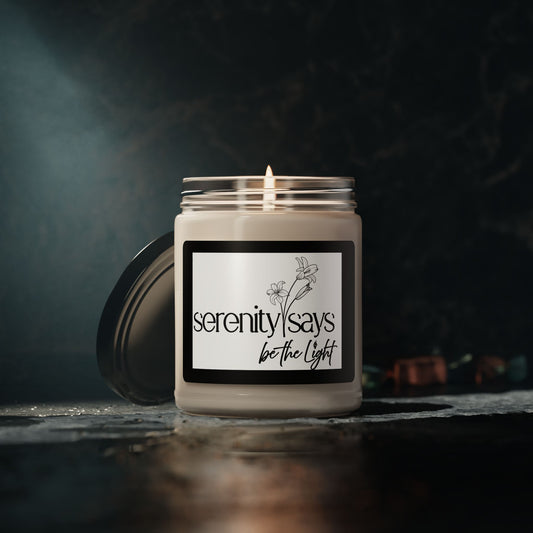 Serenity Scented Soy Candle | Be the Light, Aromatherapy Gift, Home Fragrance, Self-Care, Relaxation Decor