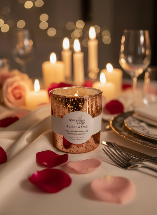 Candle Jar - Amber & Oak 10 oz