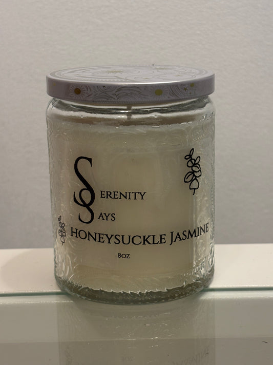 Candle Jar 8oz - Honeysuckle Jasmine