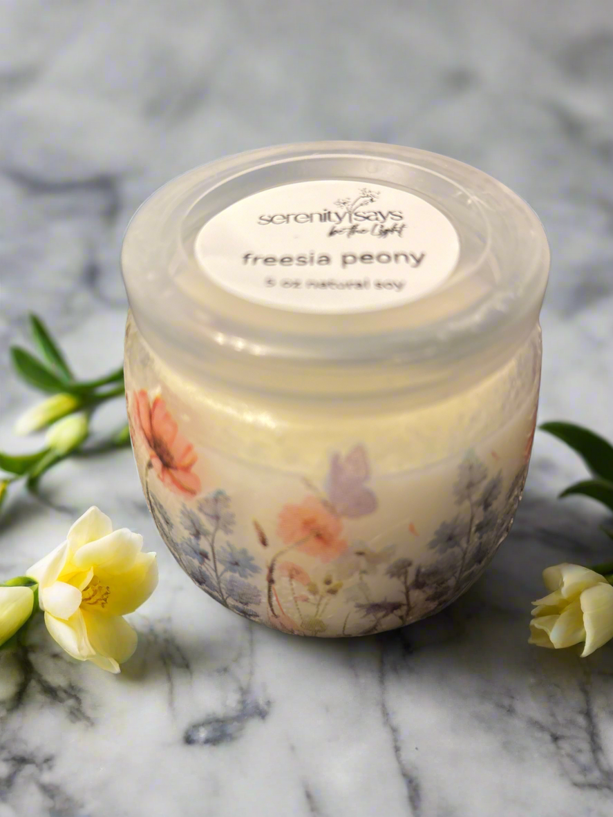 Candle Jar 5oz - Freesia Peony
