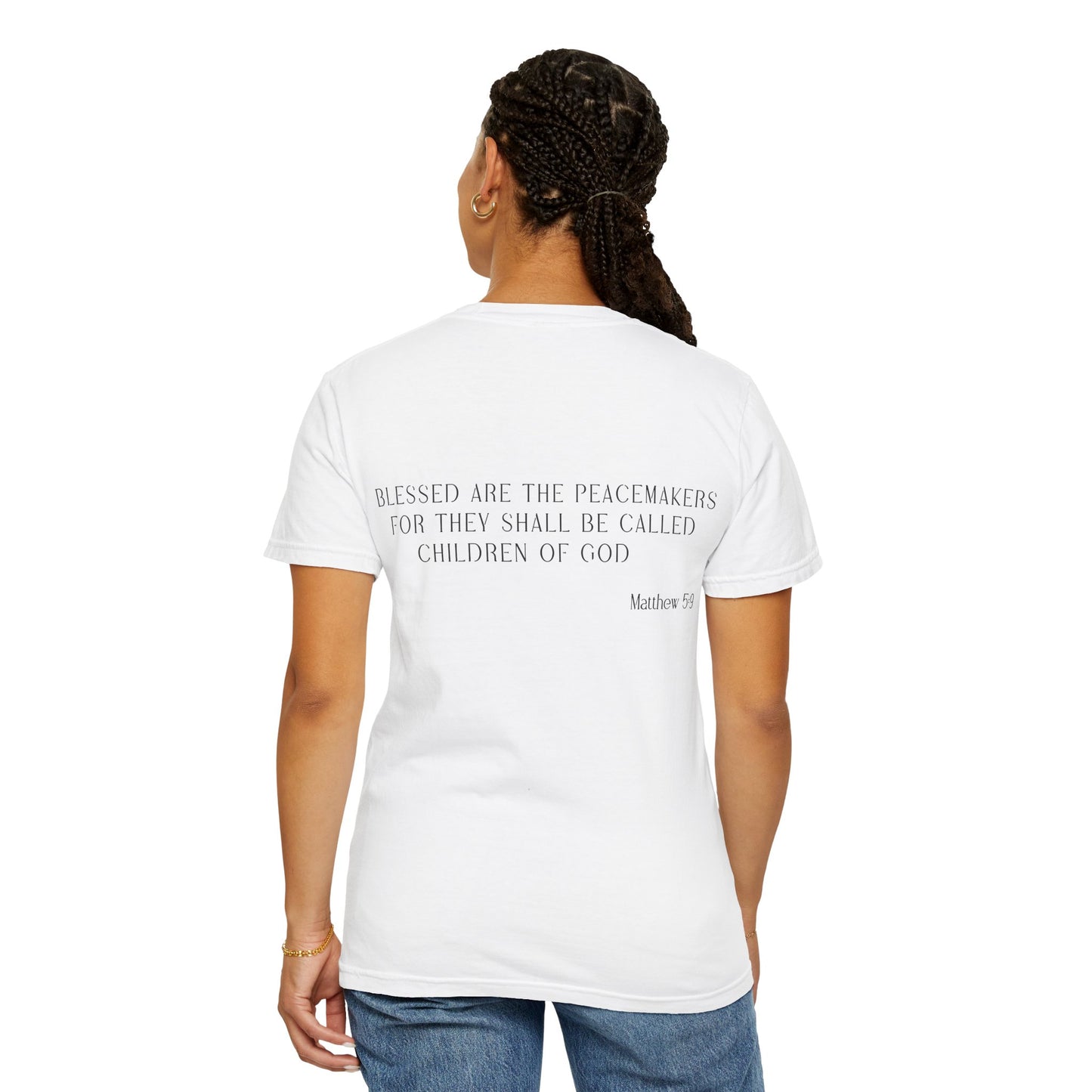 Unisex Inspirational T-Shirt, Blessed Are the Peacemakers Tee, Faith-Based Apparel, Christian Gift, Casual Christian Wear