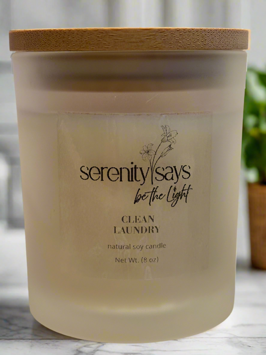 Candle Jar 8oz - Clean Laundry