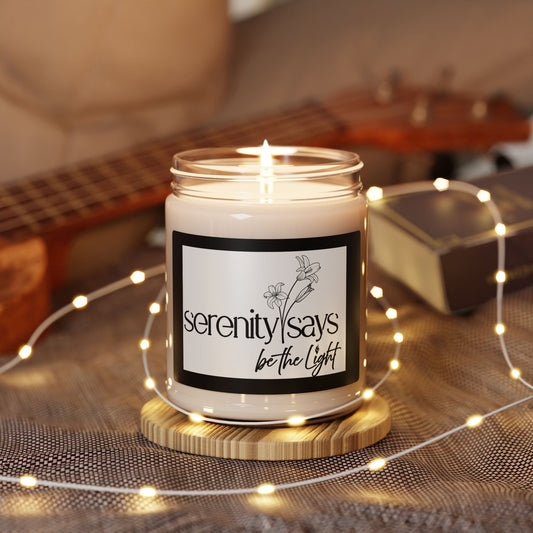 Serenity Scented Soy Candle | Be the Light, Aromatherapy Gift, Home Fragrance, Self-Care, Relaxation Decor