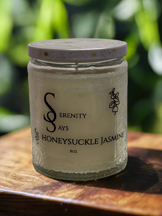Candle Jar 8oz - Honeysuckle Jasmine