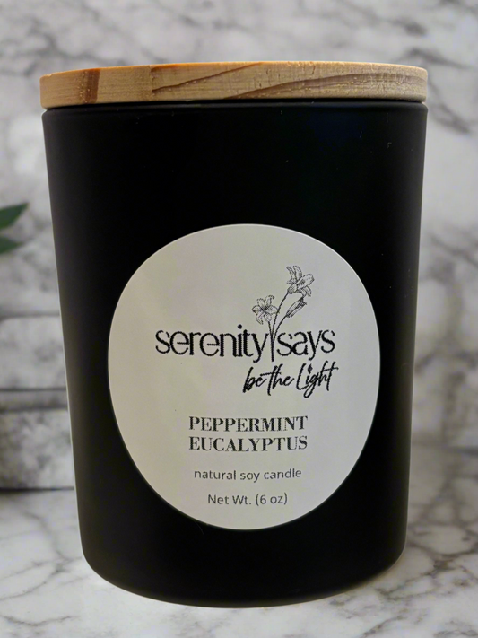 Candle Jar 6oz - Peppermint Eucalyptus