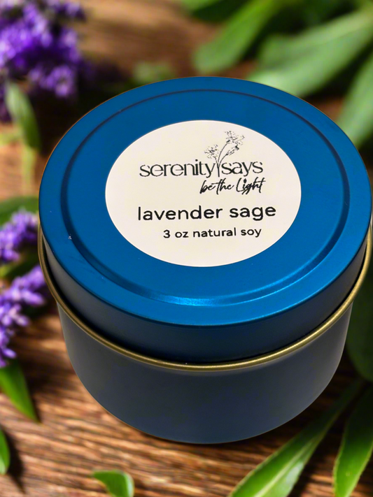 Candle tin- Lavender Sage 3oz