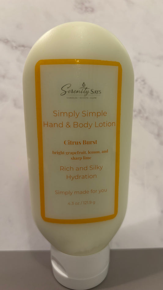 Simply Simple Hand and Body Lotion 4.1 oz - Citrus Burst