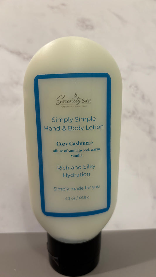 Simply Simple Hand and Body Lotion 4.1 oz-Cozy Cashmere